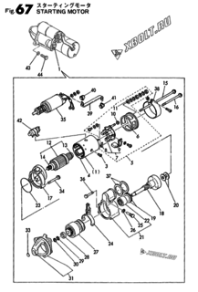  Двигатель Yanmar 6HAL-DT(A06), узел -  СТАРТЕР 