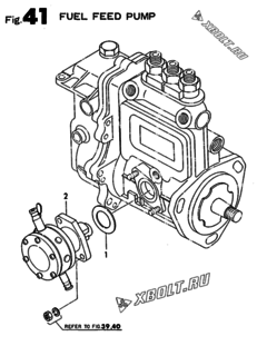  Двигатель Yanmar 4TN82E-S, узел -  Топливный насос 