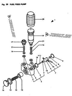 Двигатель Yanmar 4T112LE-PP, узел -  Топливный насос 