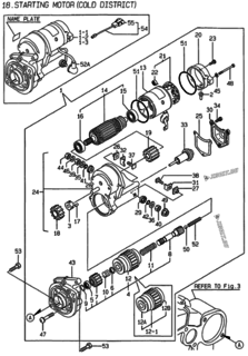  Двигатель Yanmar 3TNE88C-G1A, узел -  СТАРТЕР 