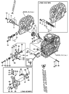  Двигатель Yanmar L70AE-DTMYC, узел -  Масляный насос 