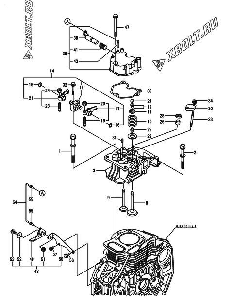  Головка блока цилиндров (ГБЦ) двигателя Yanmar L70N6-PYT