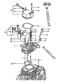  Двигатель Yanmar YDG306S-N(90, узел -  Головка блока цилиндров (ГБЦ) 