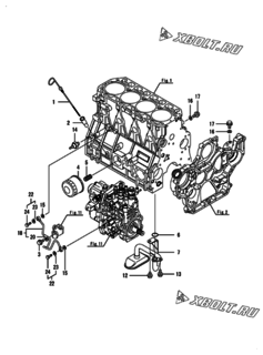  Двигатель Yanmar 4TNV98-IGEHR, узел -  Система смазки 