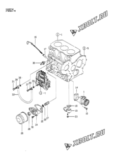  Двигатель Yanmar 3TNE82A-YB, узел -  Система смазки 