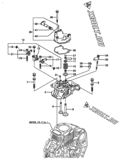 Двигатель Yanmar L70N5-GETM, узел -  Головка блока цилиндров (ГБЦ) 