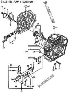  Двигатель Yanmar L48AE-DITYC, узел -  Масляный насос 