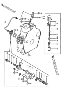  Двигатель Yanmar L70ABEDEGMTA, узел -  Топливный насос высокого давления (ТНВД) 