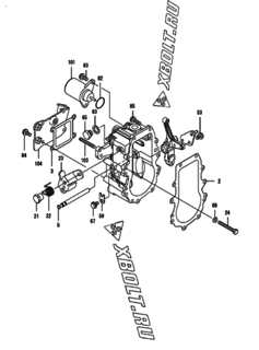  Двигатель Yanmar 4TNV88-GNP, узел -  Регулятор оборотов 
