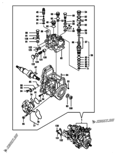  Двигатель Yanmar 4TNV88-DAE, узел -  Топливный насос высокого давления (ТНВД) 