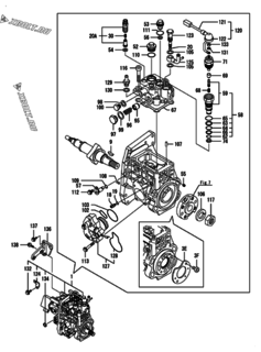  Двигатель Yanmar 4TNV98-EPDBWF, узел -  Топливный насос высокого давления (ТНВД) 