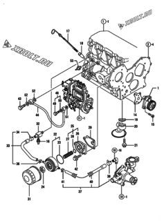  Двигатель Yanmar 3TNE84-GB2BT, узел -  Система смазки 