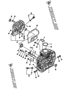  Двигатель Yanmar L70N5-METMRYI, узел -  Блок цилиндров 
