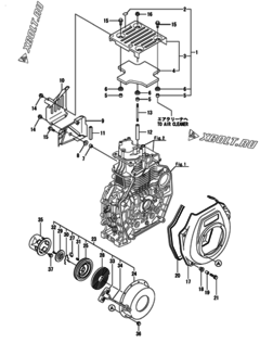  Двигатель Yanmar L70N5-METMRYI, узел -  Пусковое устройство 