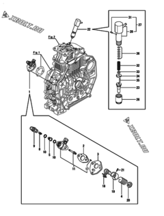  Двигатель Yanmar L70N5-METMRYI, узел -  Топливный насос высокого давления (ТНВД) 
