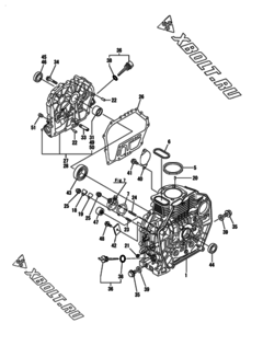  Двигатель Yanmar L70N5-PETMYI, узел -  Блок цилиндров 