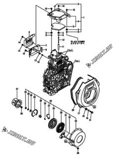  Двигатель Yanmar L100N5EA1C1HAAR, узел -  Пусковое устройство 